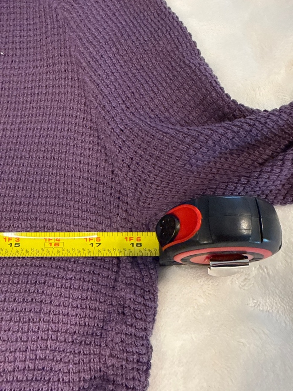 Express Purple Side-Cinch Textured Knit Sweater - perfect for summer nights - Picture 6 of 6